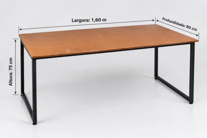 mesa mdf e metalon escritorio