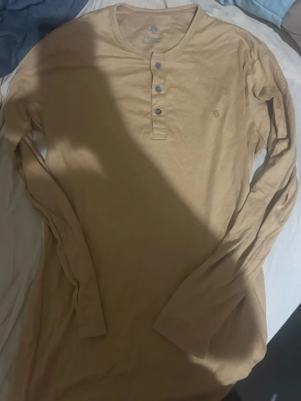 camiseta henley manga longa. - Foto 3