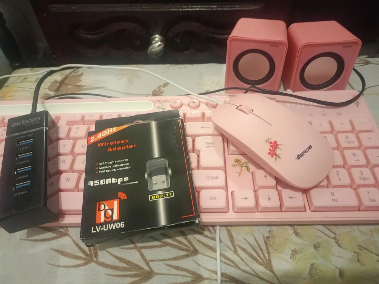 Kit para pc rosa - Foto 2