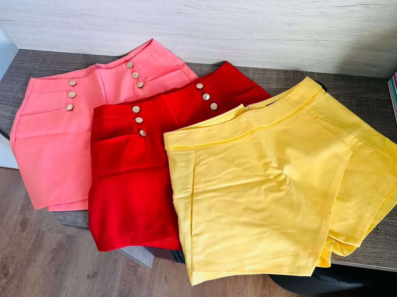 Shorts alfaiataria (kit com 3)