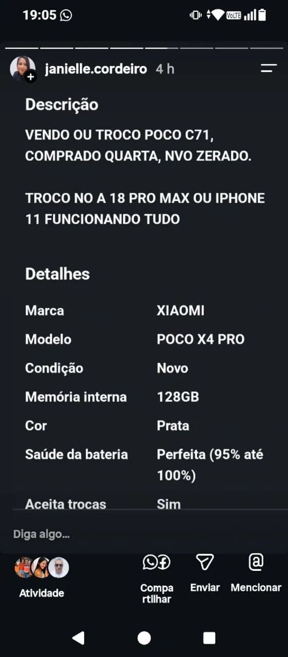 TROCO POCO C71 NA CAIXA - Foto 3