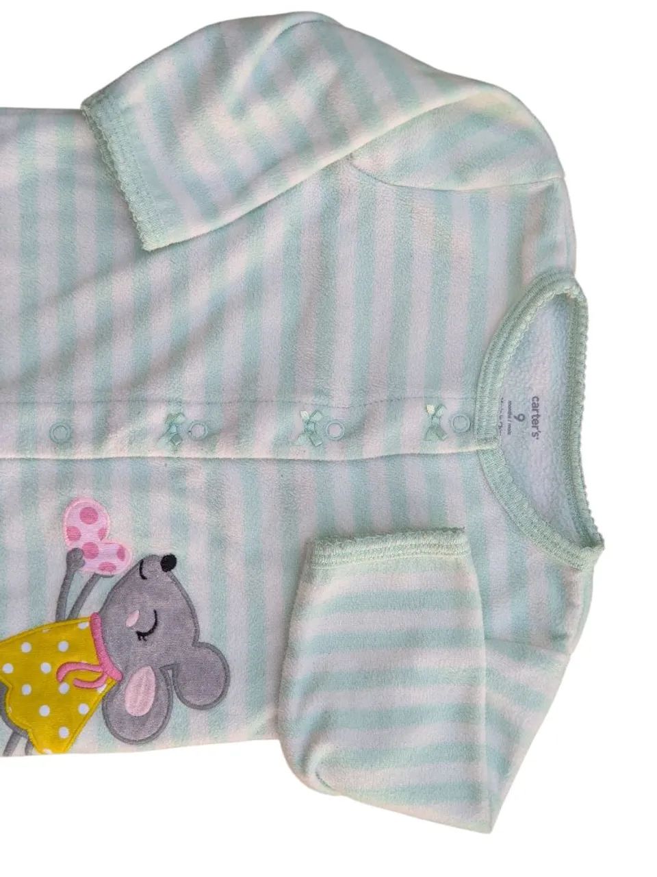 Macacão fleece quentinho inverno 6-9 meses Carter's  - Foto 2
