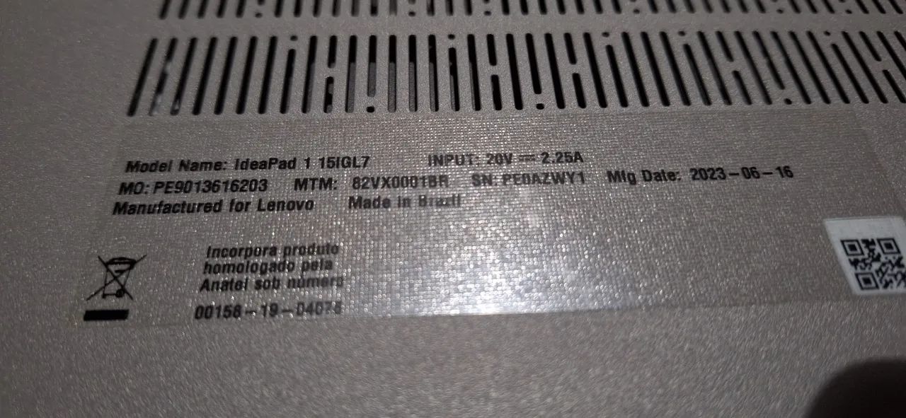 Notebook ideapad 1 15IGL7 Lenovo 