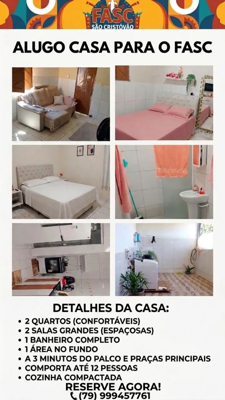 Alugo casa para o Fasc 