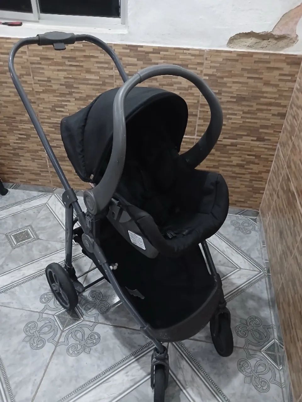Carrinho de bebê + bebê conforto Galzerano com Moisés  - Foto 2