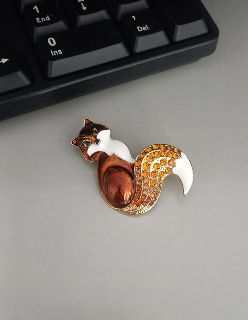 Broche de Raposa Cor Caramelo (novo) - Foto 4
