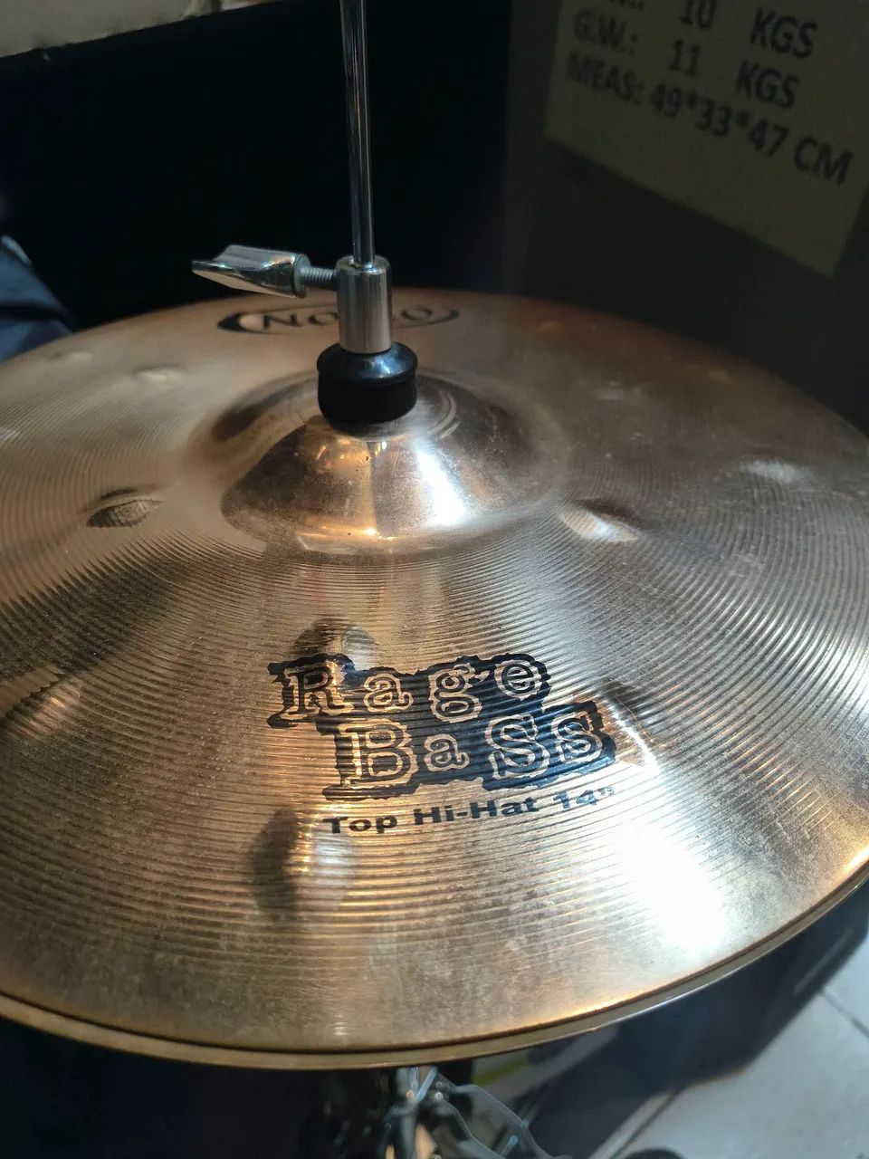 Hi hat Orion rage bass 14 Chimbal muito resistente com ótimo
