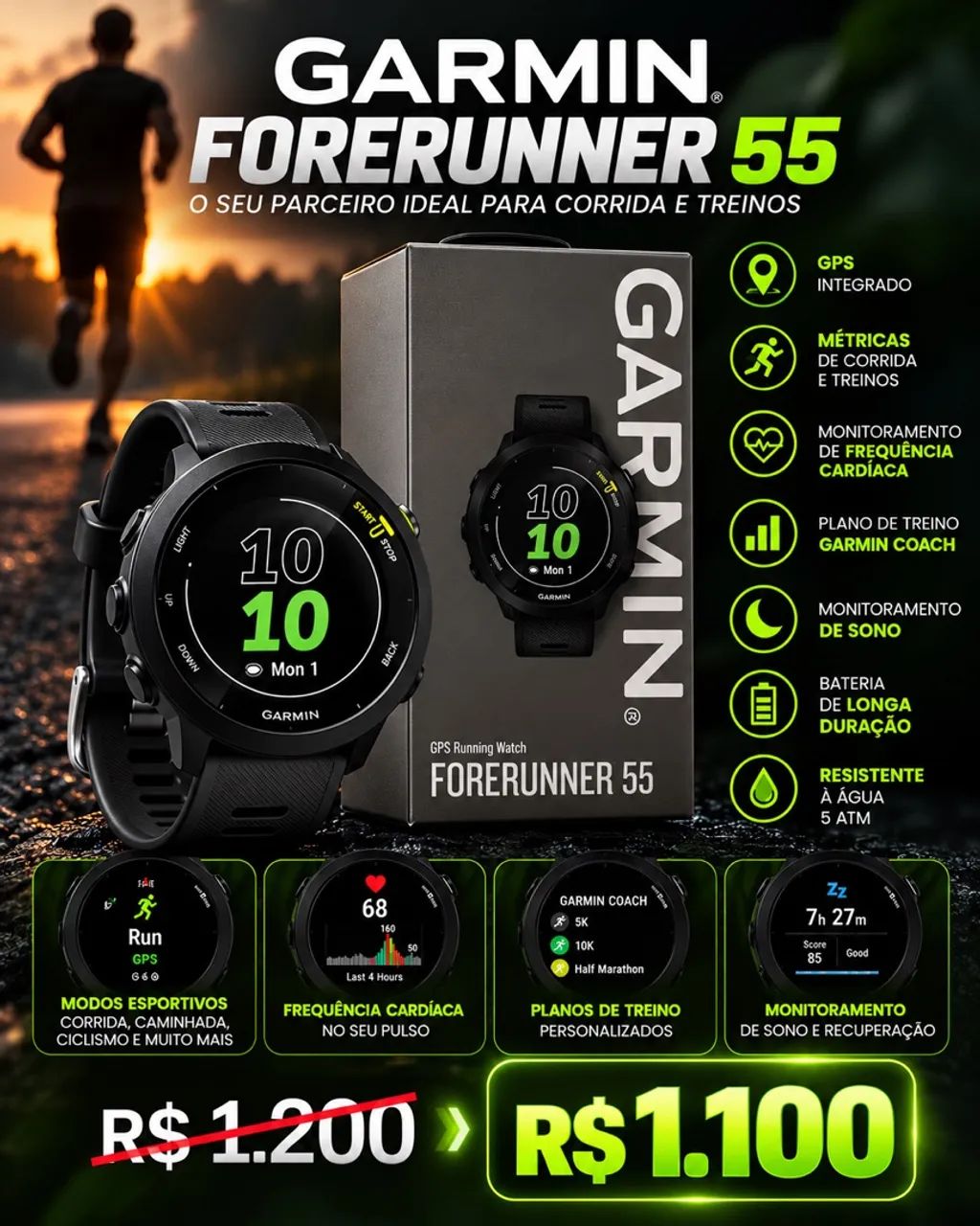 Garmin Forerunner 55 NOVO
