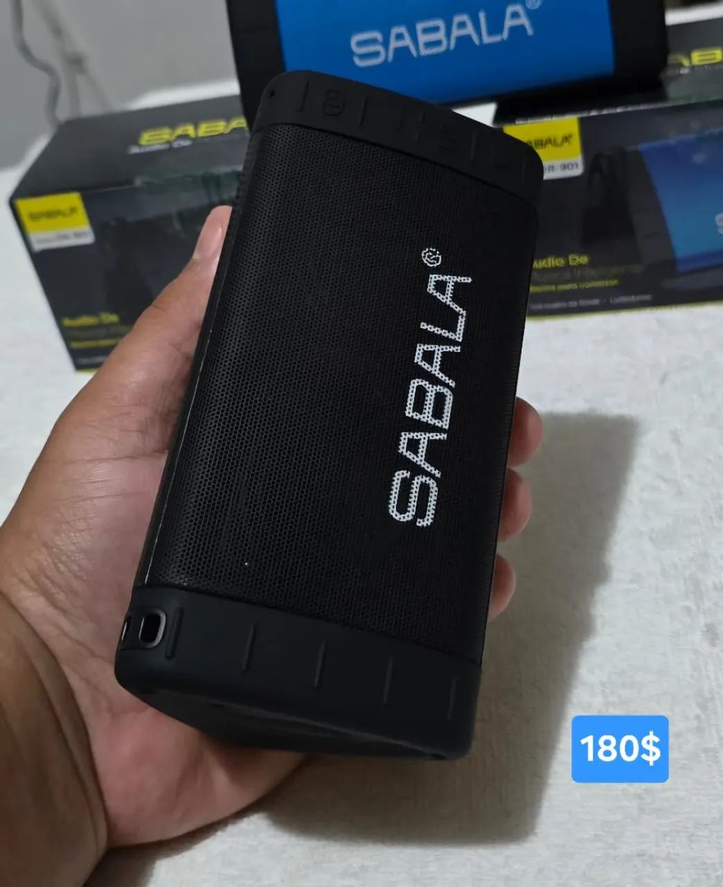 Caixinha de som Bluetooth da Sabala preta original 