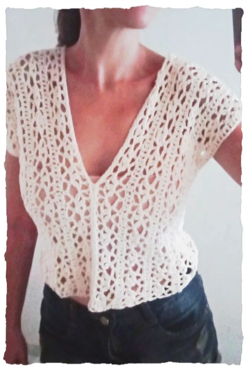Cropped de Crochê  - Foto 2