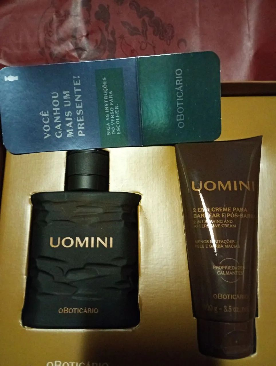 Vendo kit o boticário perfume UOMINI e creme de barbear UOMINI kit novo na caixa. - Foto 3