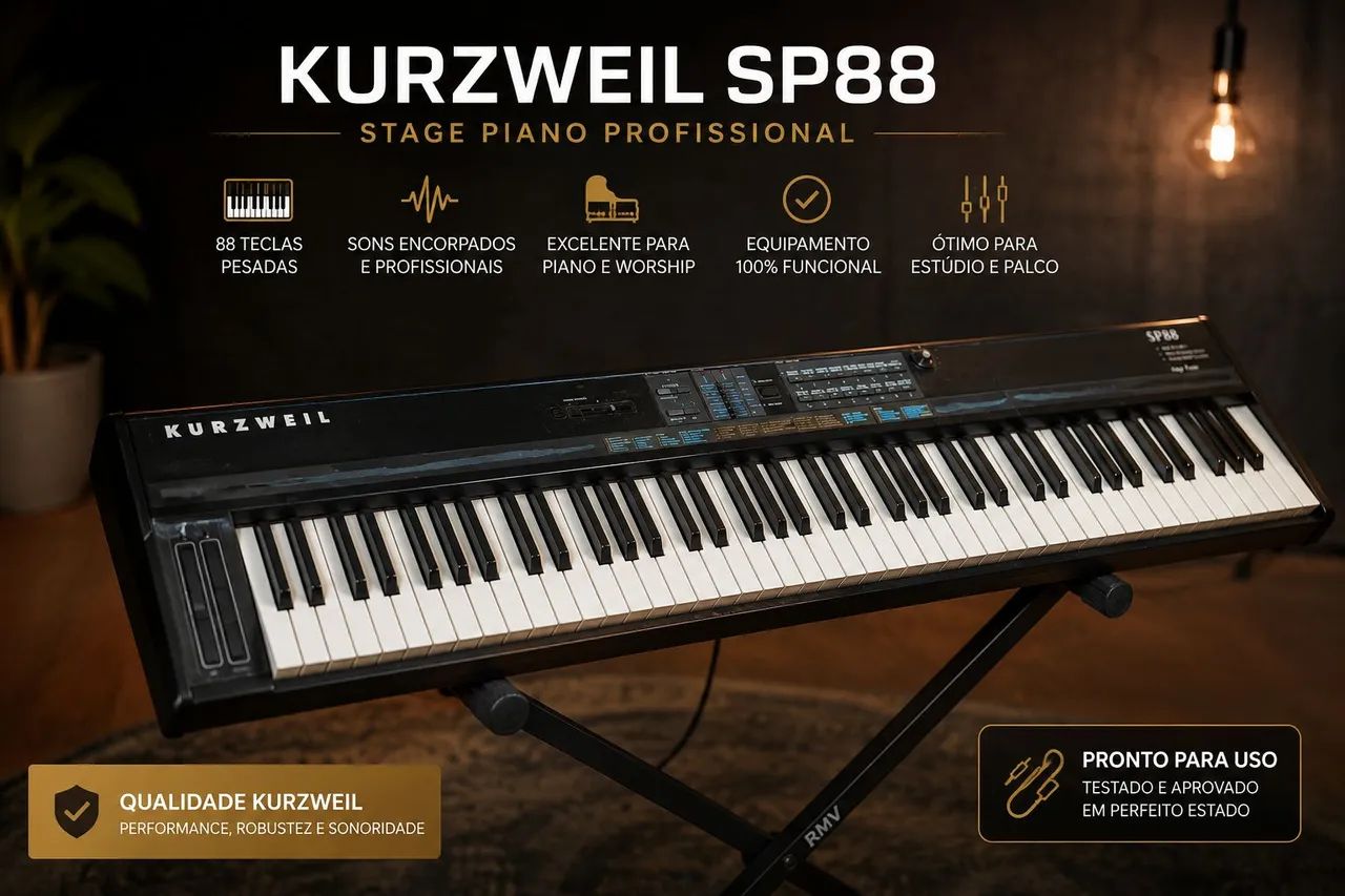 ゴッソトリノ Vendo Teclado - Piano digital Kurzweil SP 88 Teclas - Instrumentos