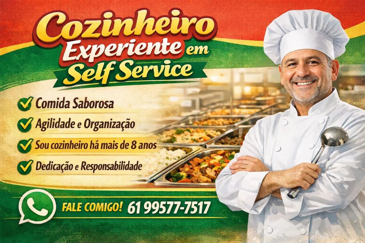 Cozinheiro experiênte em selv service 
