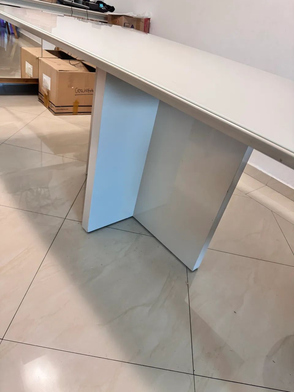 Mesa 6 lugares off white