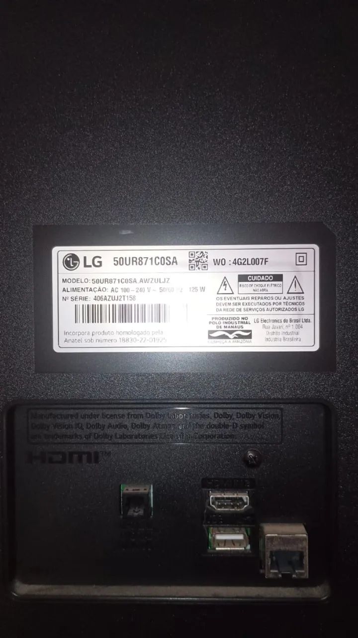 placa principal tv lg nano75, nano80 e uq90 EAX * - Foto 5