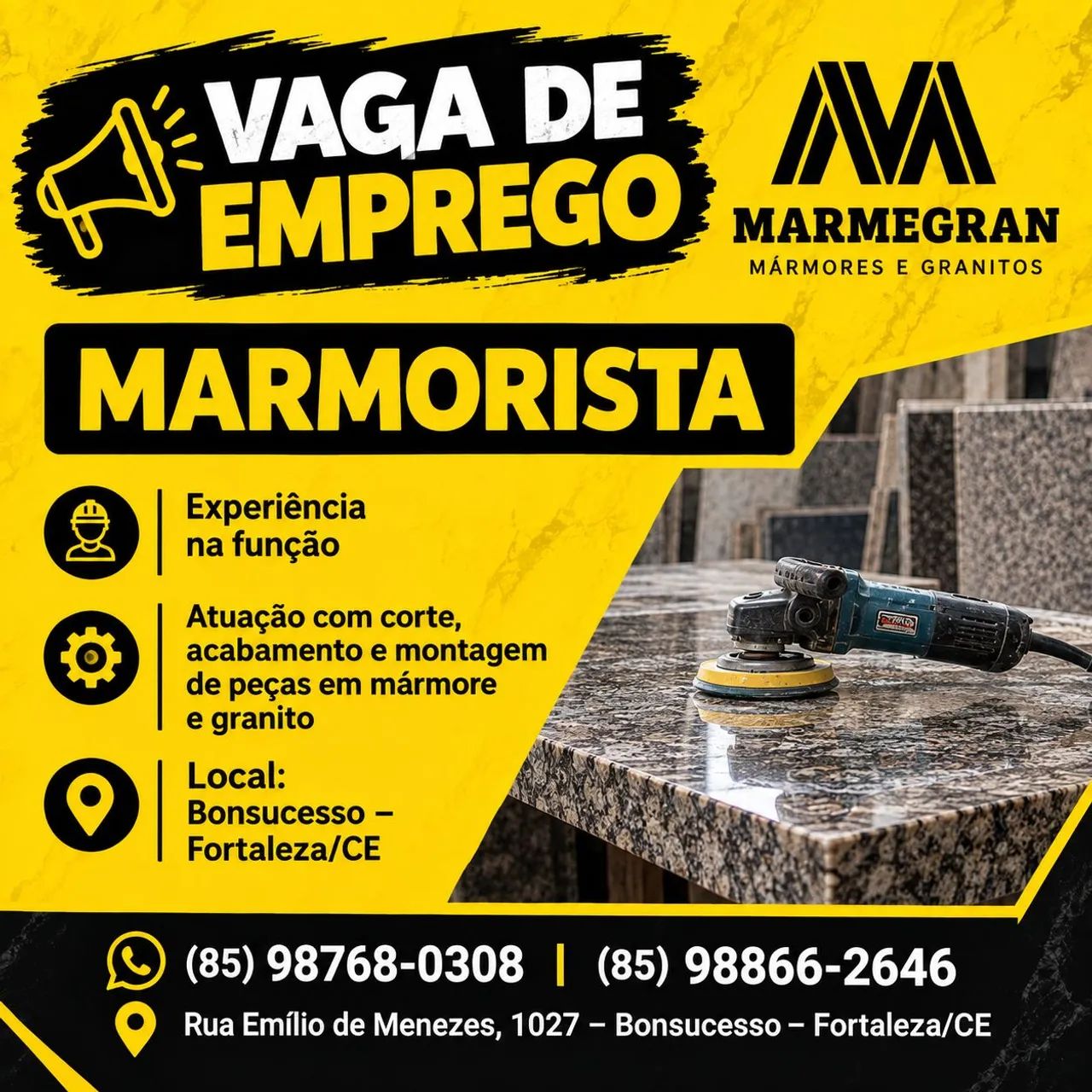 Contratamos marmorista/ acabador