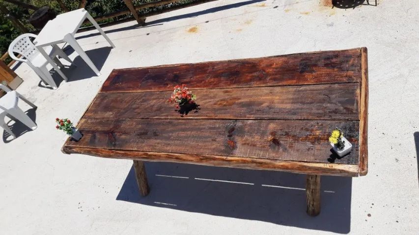 Mesa em madeira rustica. - Foto 5
