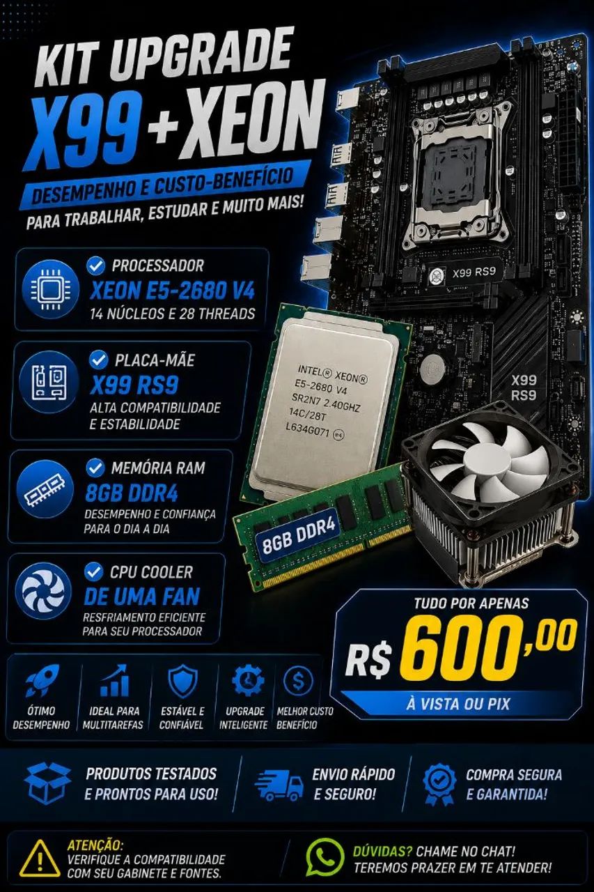 Kit Xeon - dragão chinês 