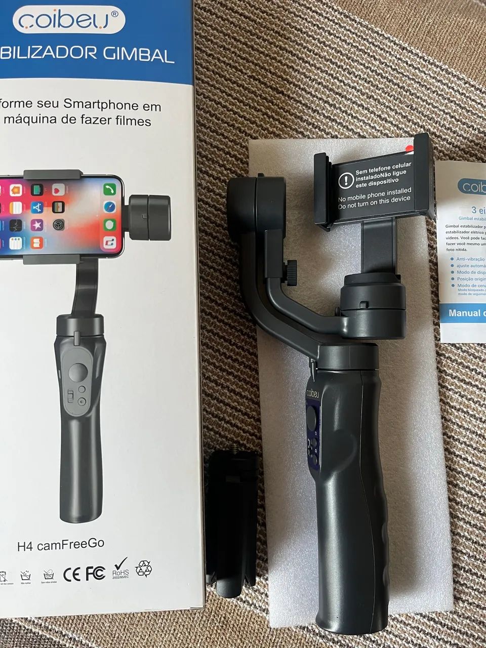 Estabilizador Gimbal H4 Para Smartphone Ios E Android - Foto 4
