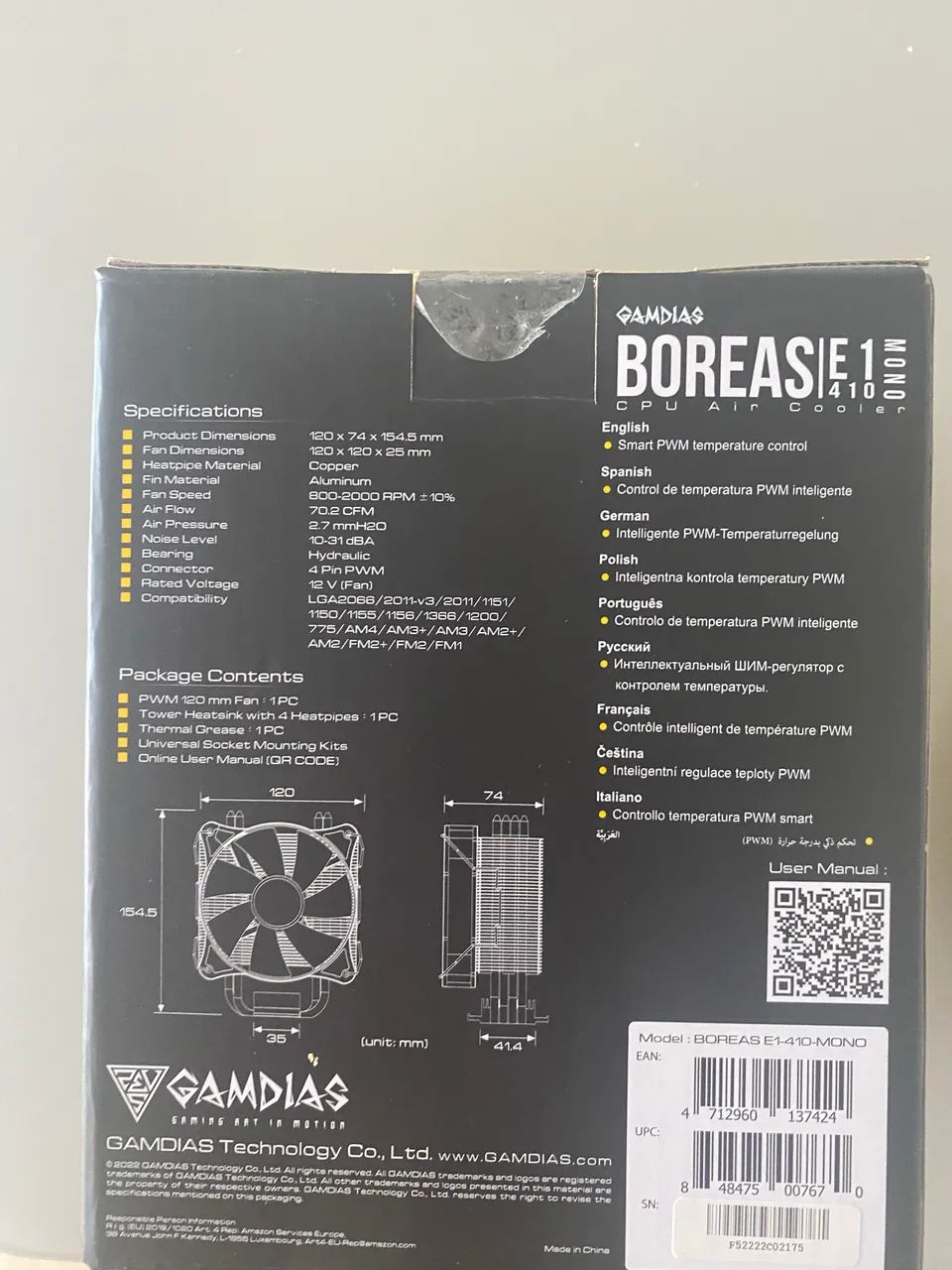 AIR COOLER GAMDIAS BOREAS E1 410 - Foto 2