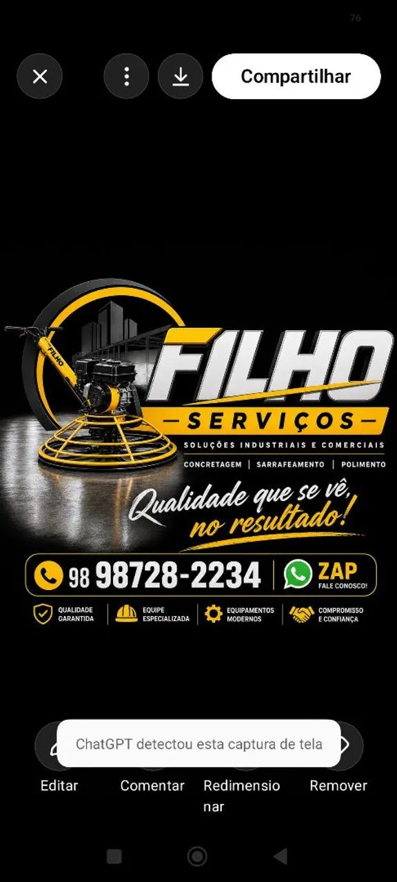 ? FILHO SERVIÇOS ? QUALIDADE, CONFIANÇA E PROFISSIONALISMO! ? - Foto 2