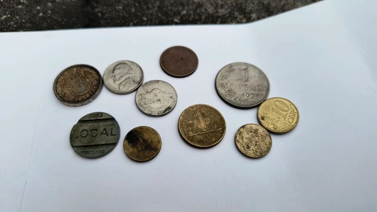 Lote de moedas antigas vintage vários modelos  - Foto 5
