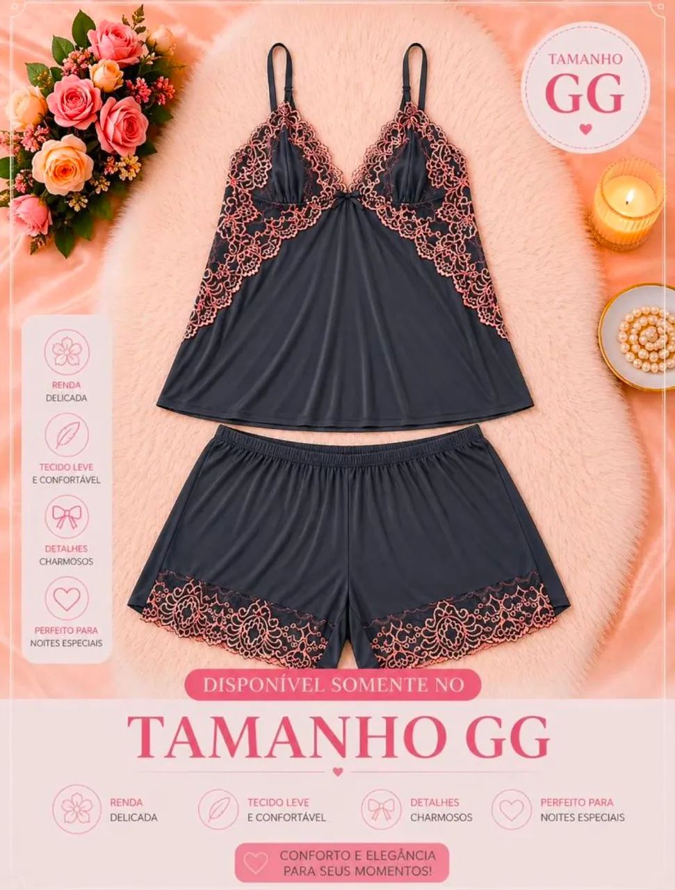 Pijama - babydoll Premium feminino variado 2 - Foto 5