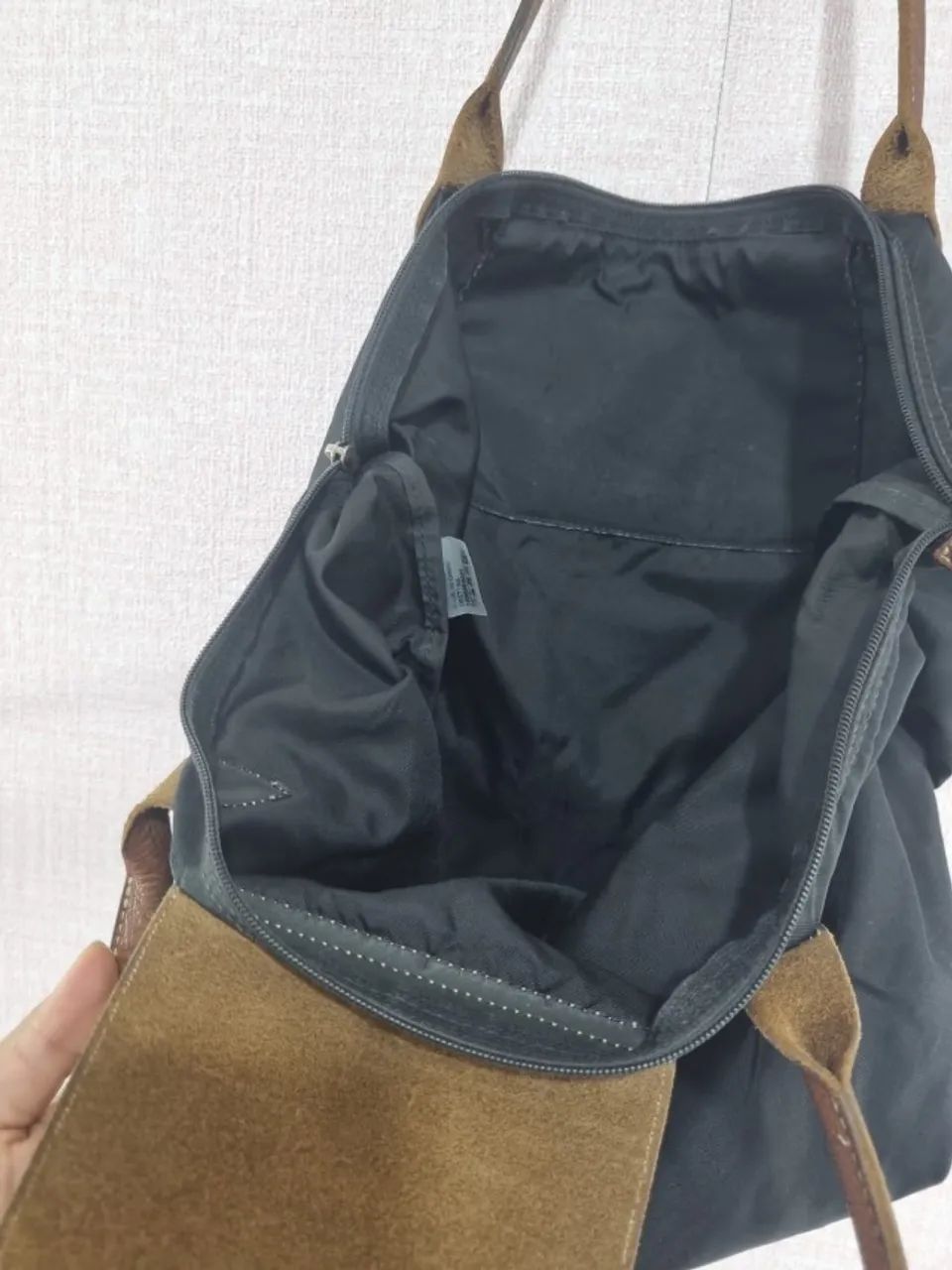 Bolsa tote Longchamp Le Pliage preta - Foto 5