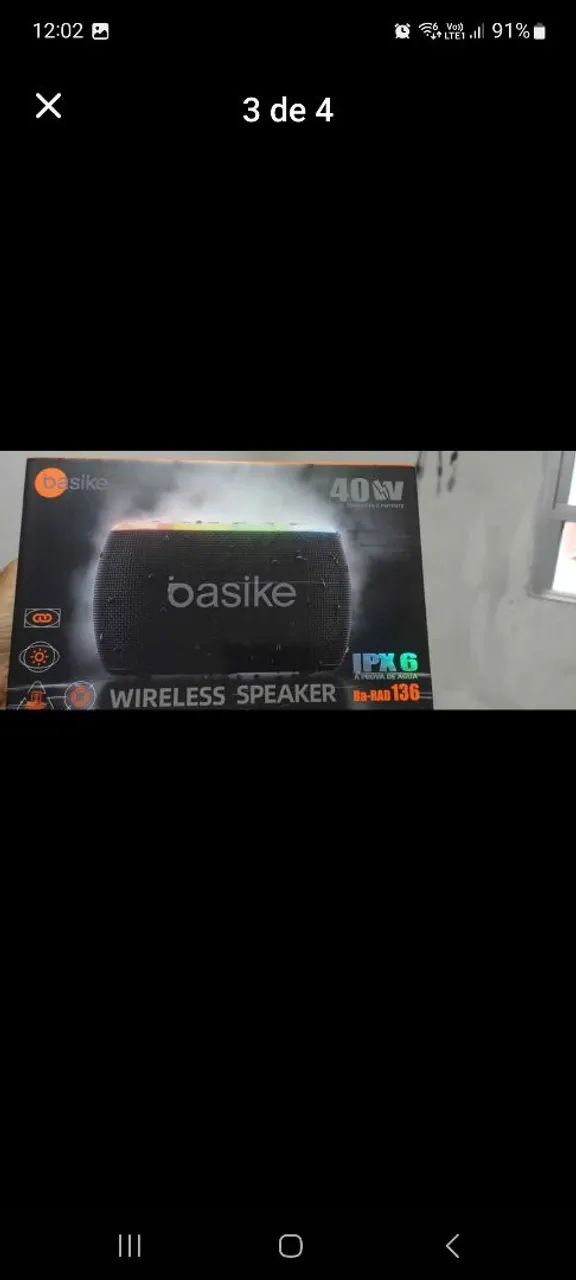 Caixa de som Bluetooth portátil 40w potência nova basik - Foto 3