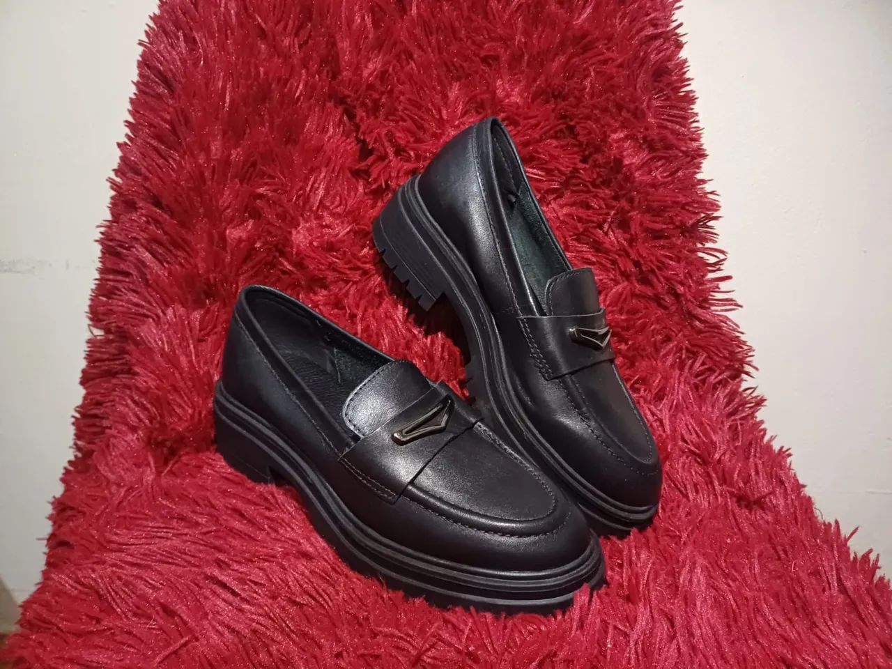 mocassim bottero preto couro 37