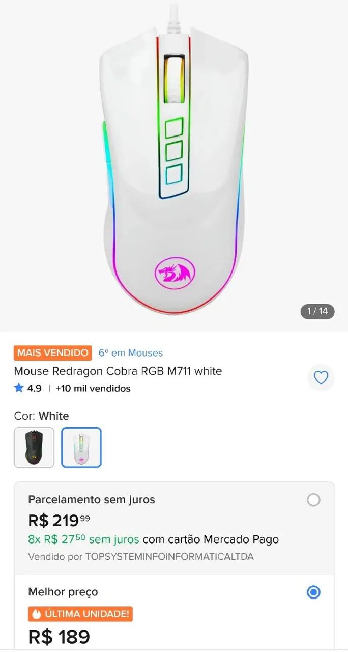Mouse Redragon Cobra  - Foto 2