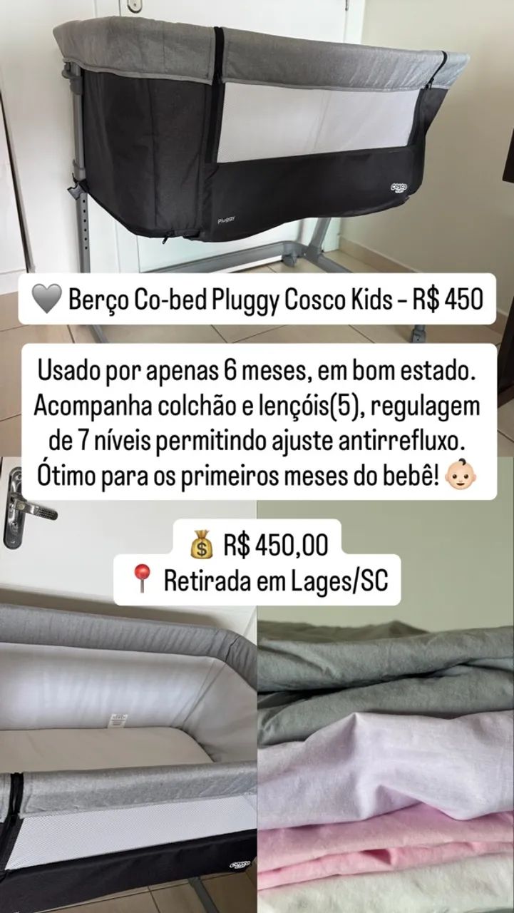 Berço Co-bed Pluggy Cosco Kids - Foto 3