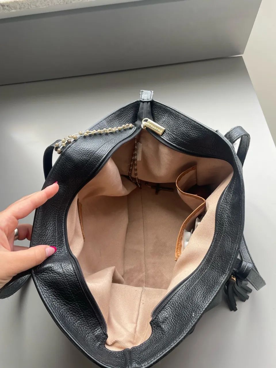 Bolsa SmartBag Couro Preta - Foto 3
