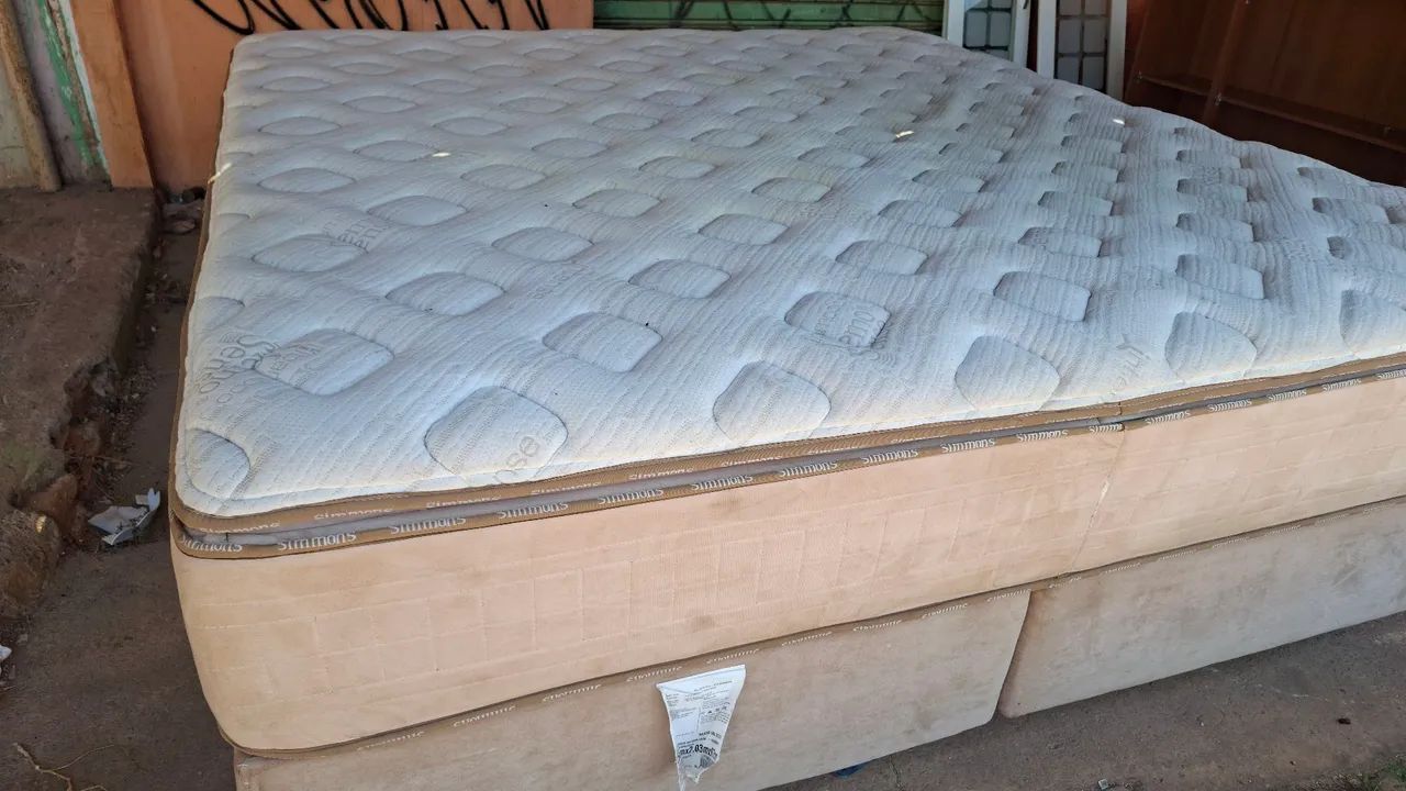 Cama box super king size colchão simons molas ensacadas bambu  - Foto 5