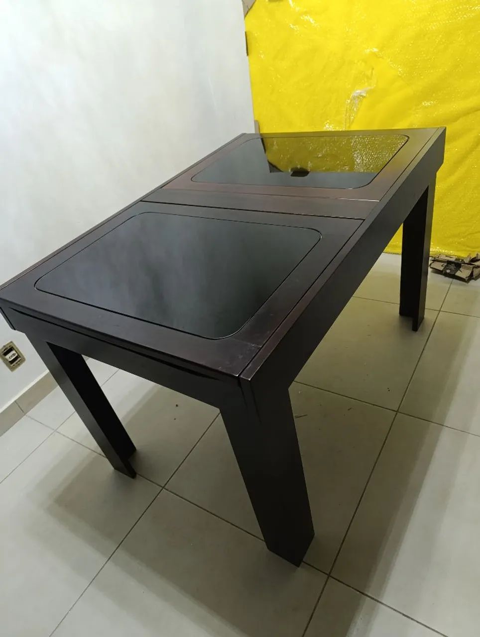 Mesa de Jantar Retrátil Extensível de Madeira Maciça  - Foto 4