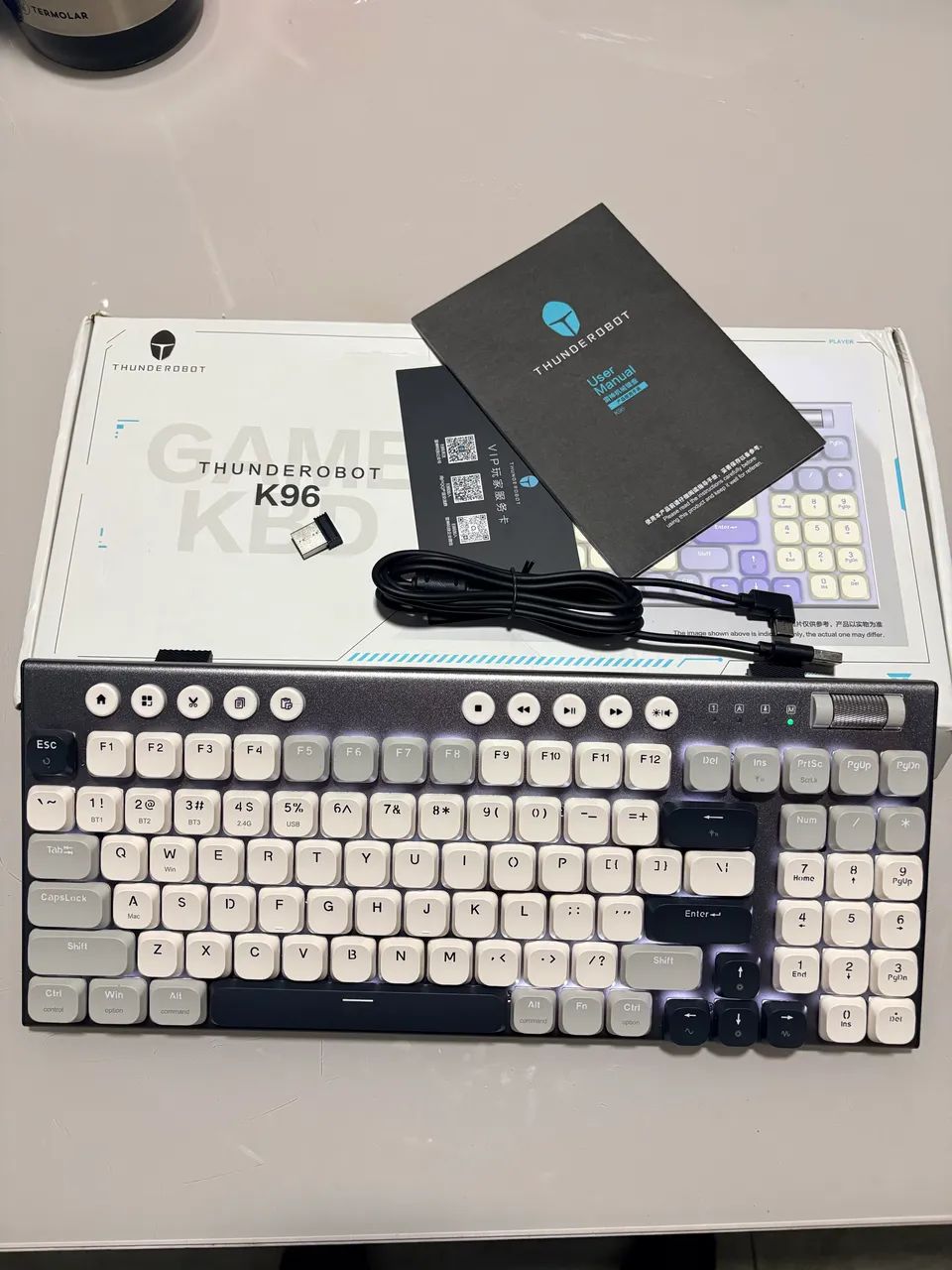 Teclado sem fio Thunderbot k96 (novo)