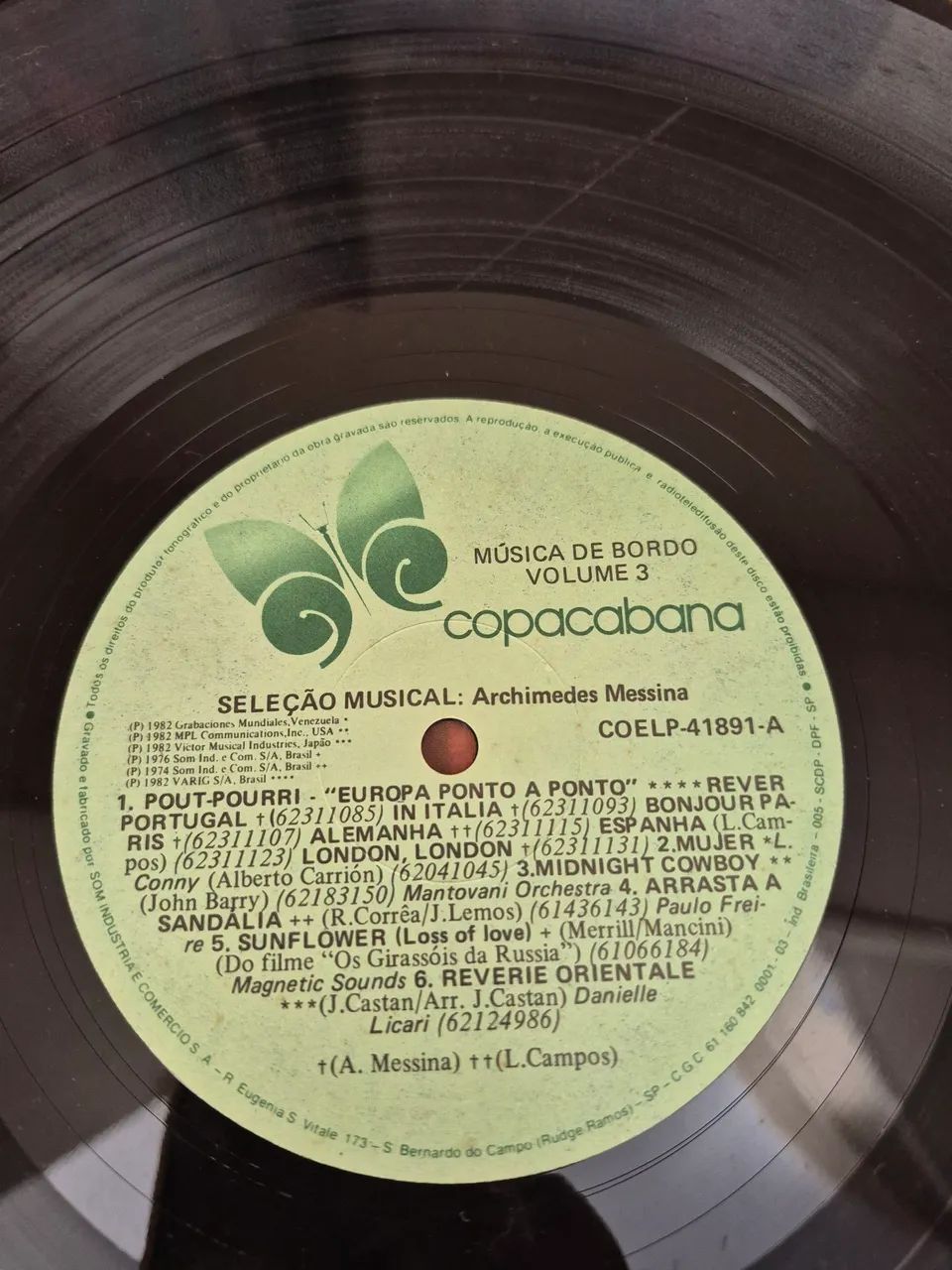 Disco vinil Música de bordo (sem capa)!!