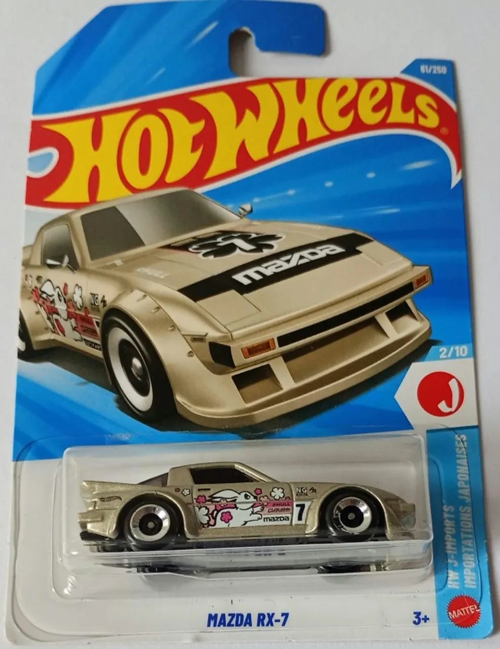 Hot Wheels Mazda RX-7 dourada