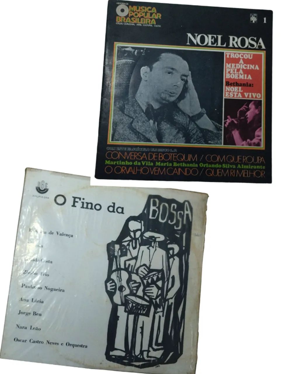 2 discos de vinil "Noel Rosa" e "O Fino da Bossa"
