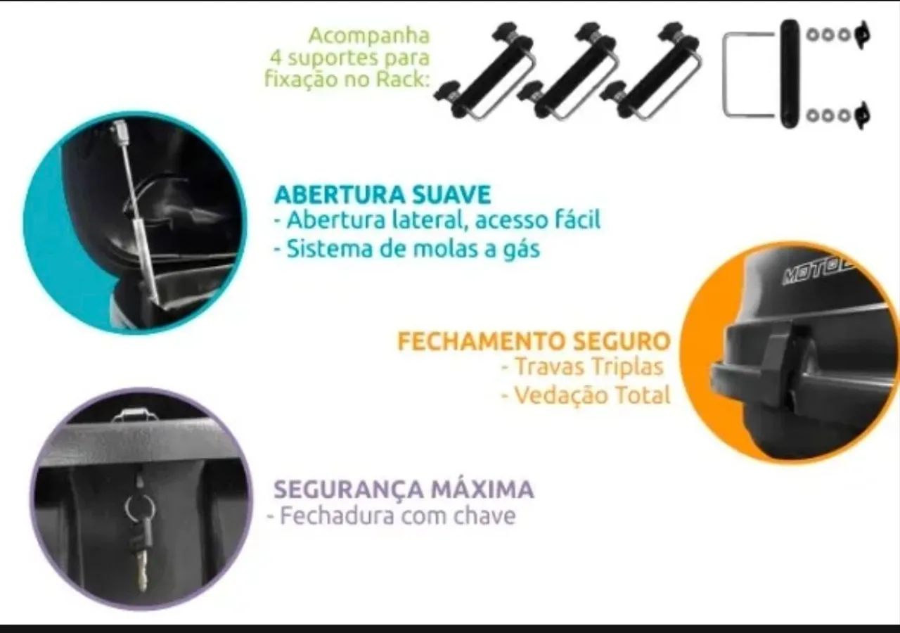 Bagageiro de teto motomil  - Foto 3