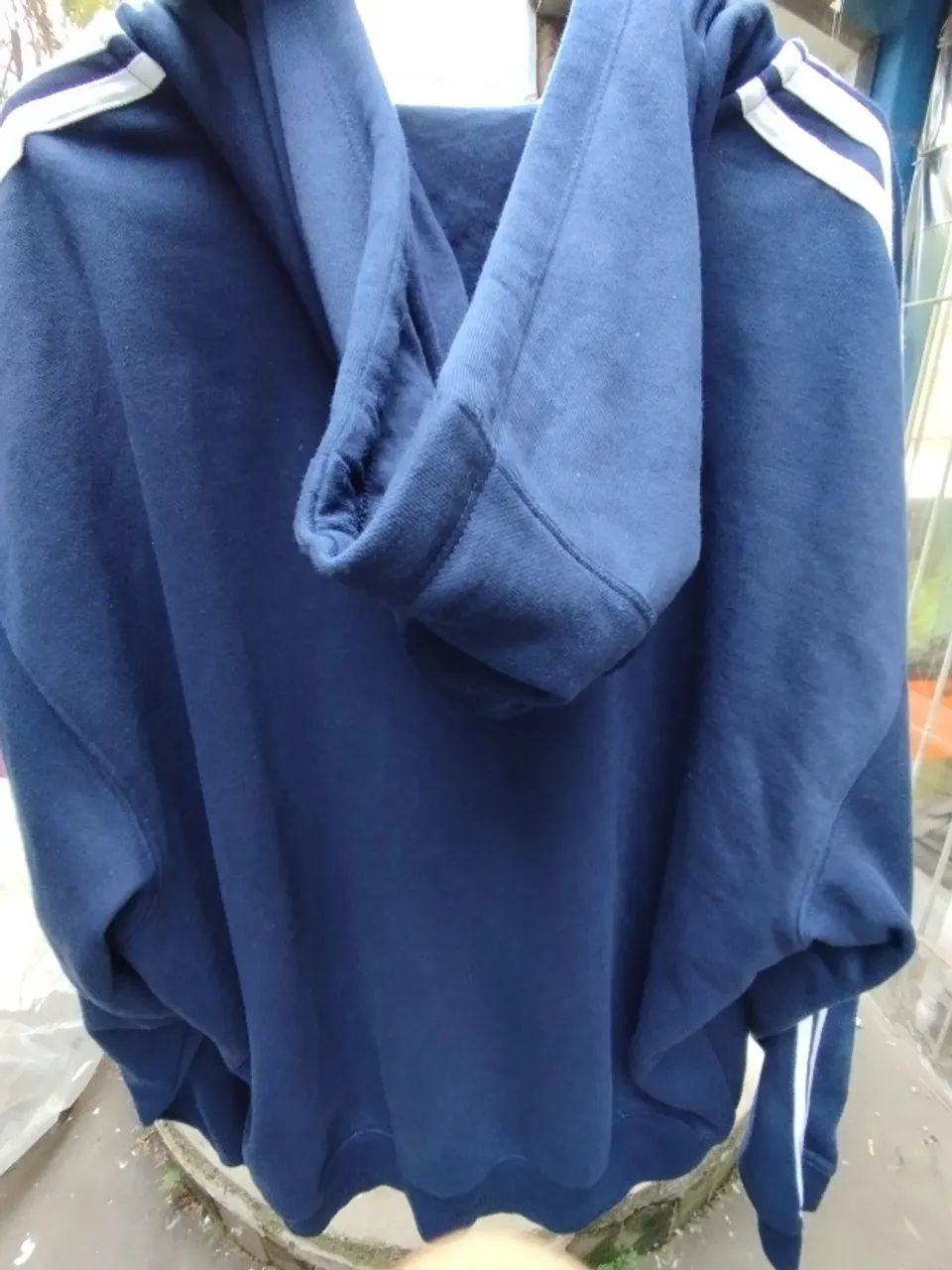 Moletom Adidas 3 Listras Oversized Marinho Original M - Foto 5