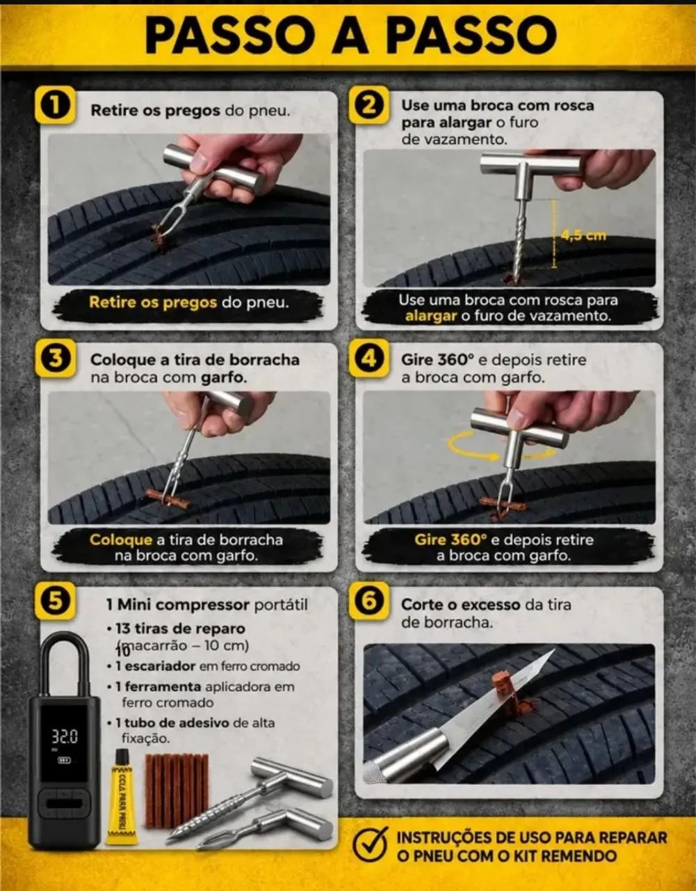 Kit 1001 Salva Pneus  - Foto 4