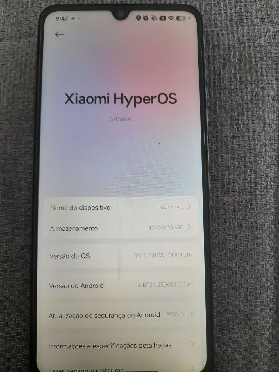 Vendo celular Redmi 14c 256 gigas em otimo estado  - Foto 3