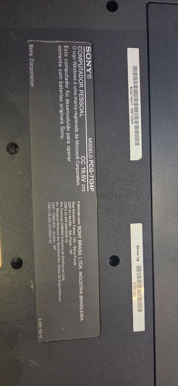 Vendo Notebook Sony vaio usado para retirar peças  - Foto 4