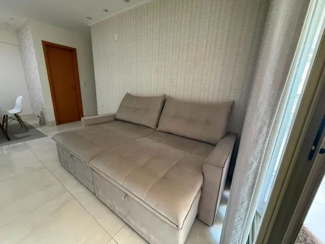 Sofá Retrátil Cinza-Claro, 2,30m, Impermeabilizado e Superconfortável - Foto 2