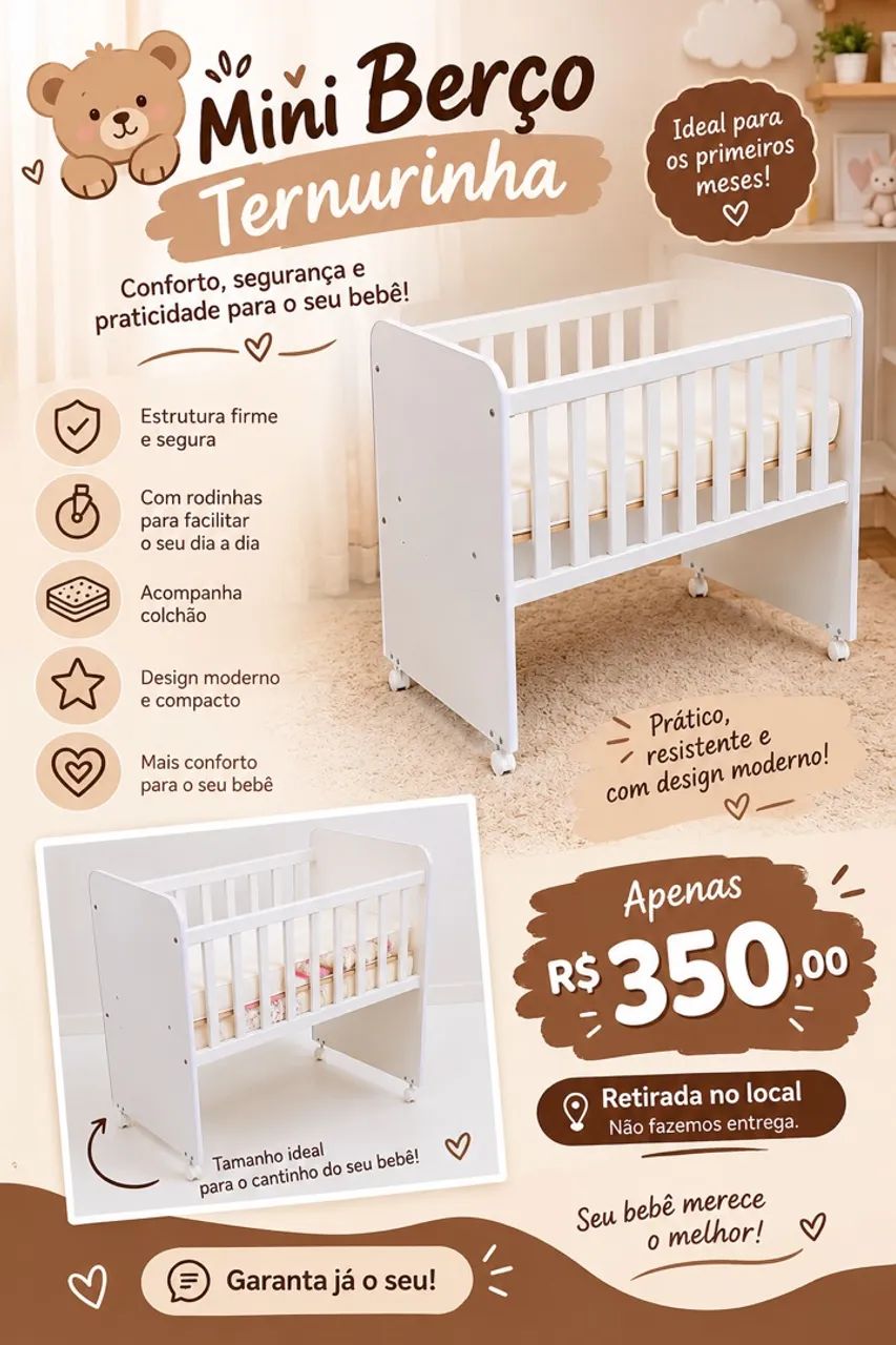 Mini berço ternurinha 
