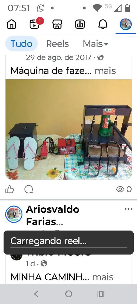 Máquina de fazer chinelo 