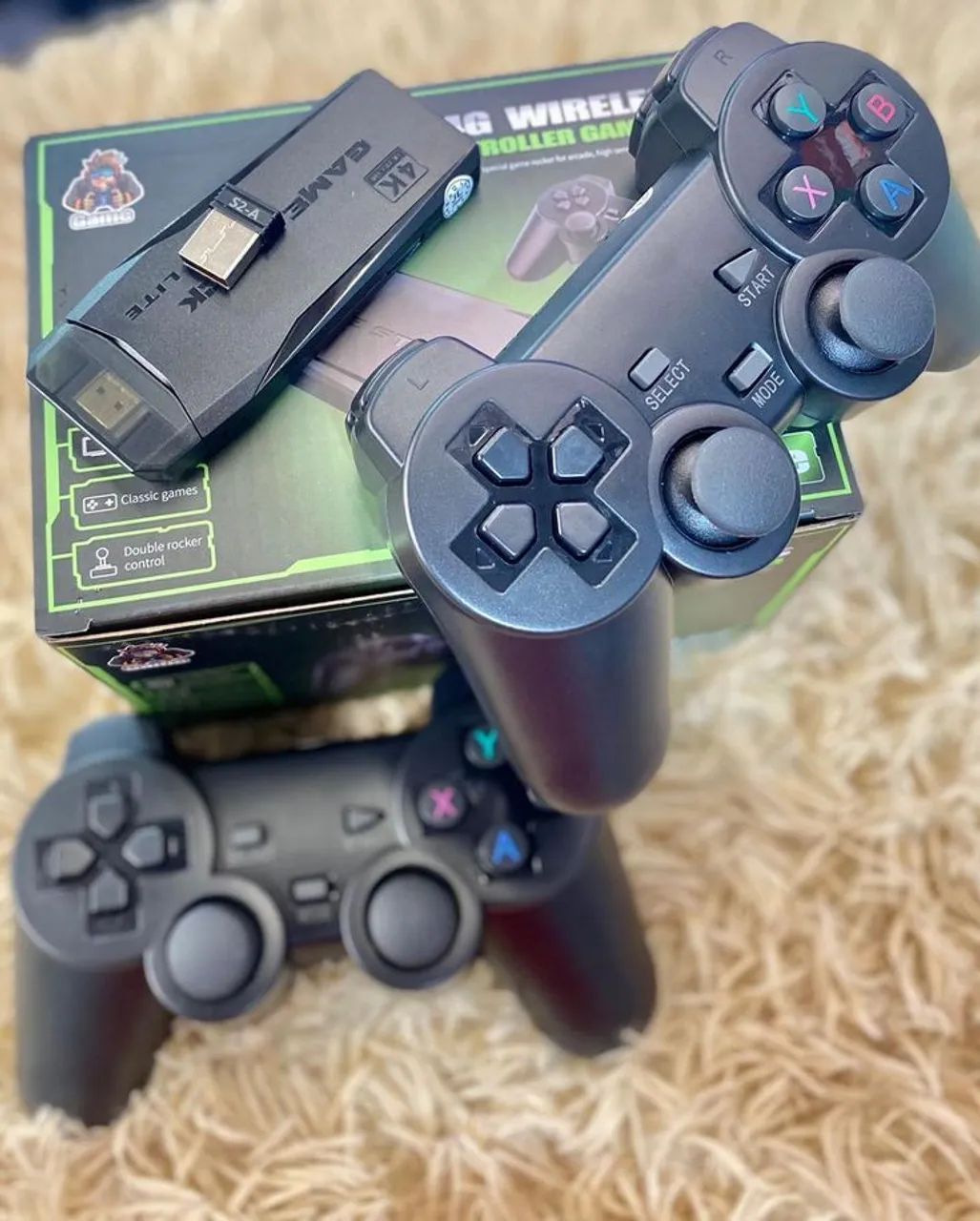 GAME STICK 4K RETRO COM 2 CONTROLES E 10.000 JOGOS - Foto 2