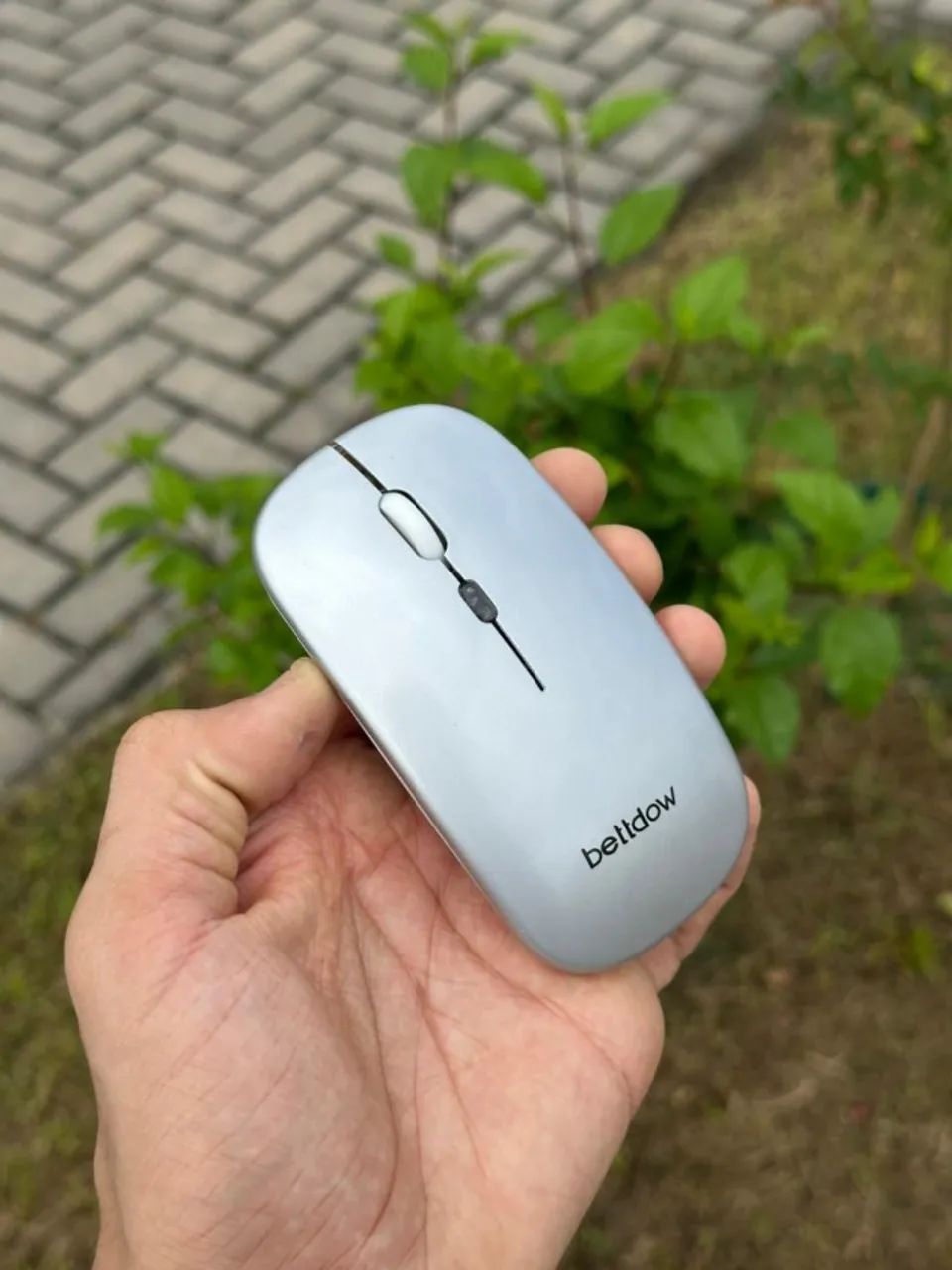 MOUSE SEM FIO LED 2.4G PRATA - Foto 3