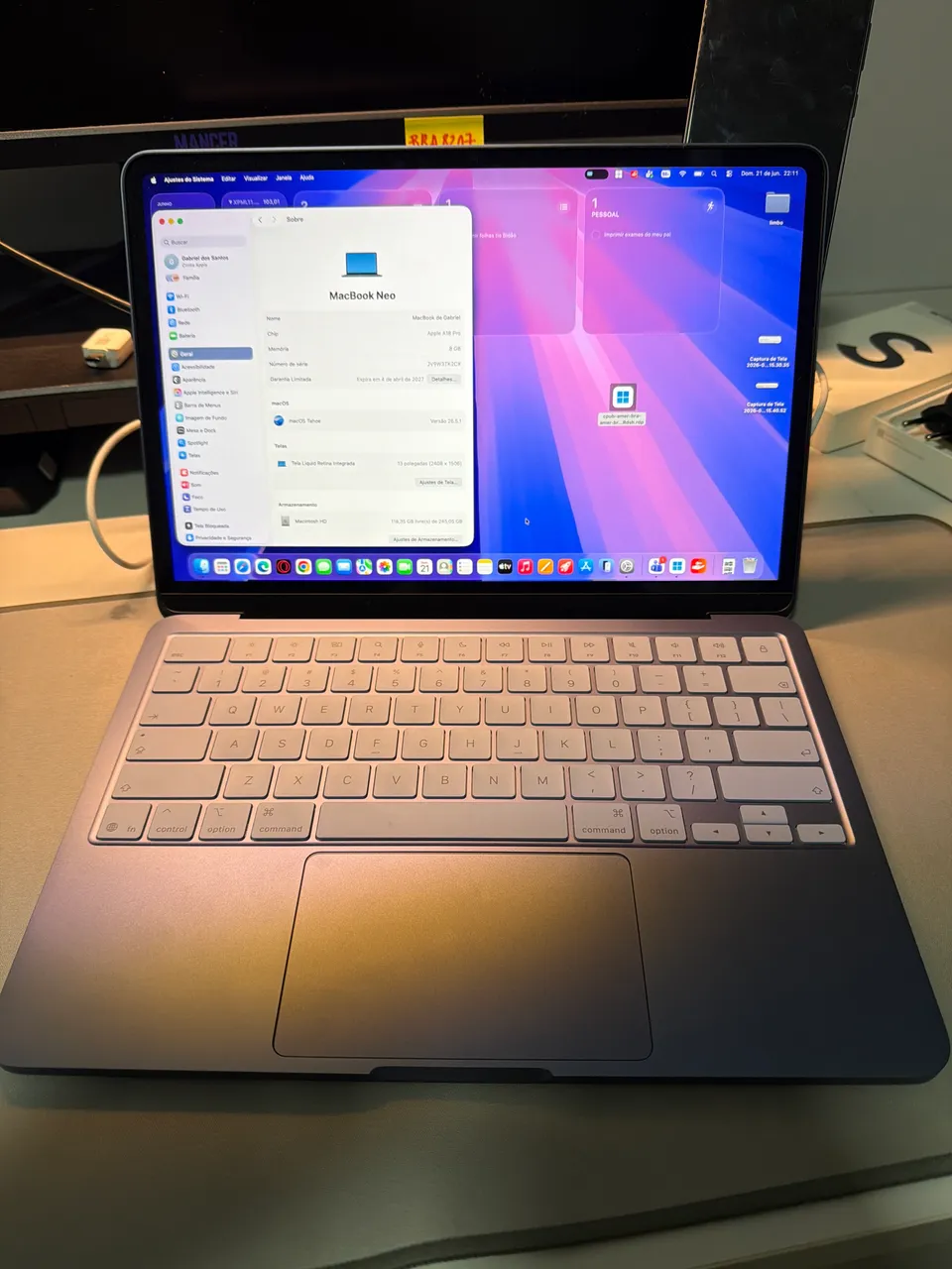 MacBook Air M2 16/256GB 13'' Silver Pronta Entrega - Notebooks